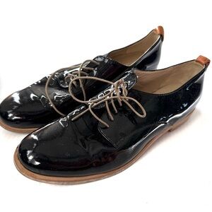AGL attilio giusti leombruni Black Patent Leather oxfords size 8.5 US